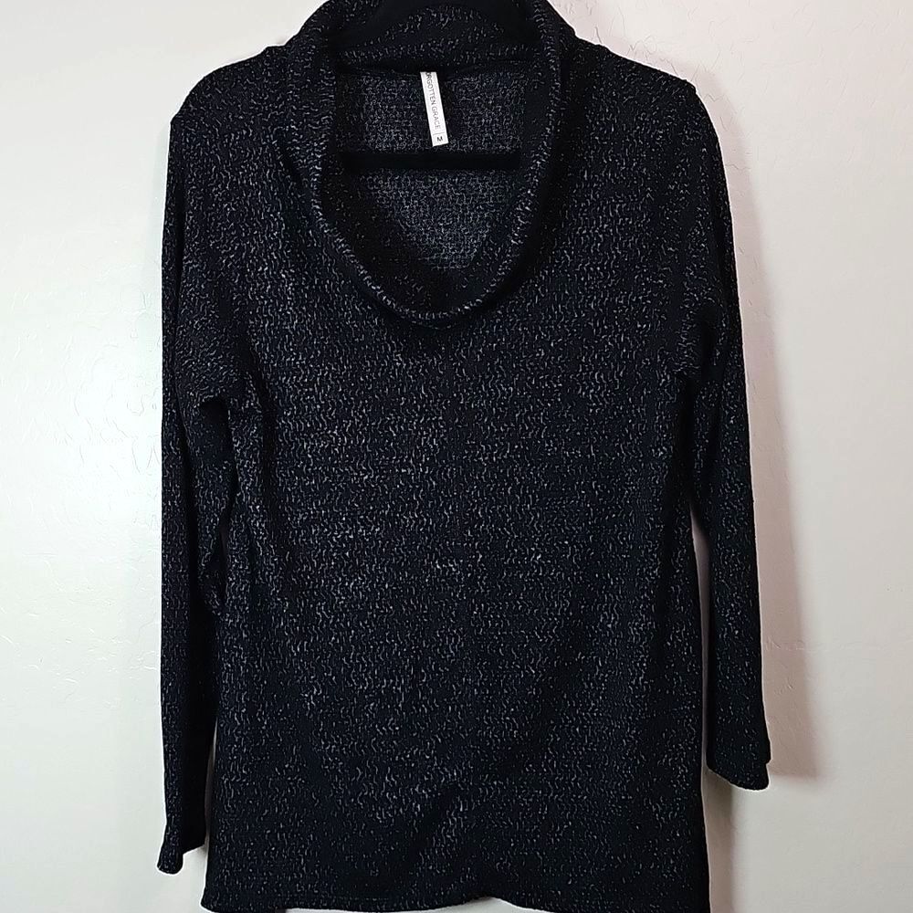 Forgotten Grace Black Design Long Sleeve Top, Size M, Whimsygoth 100168
